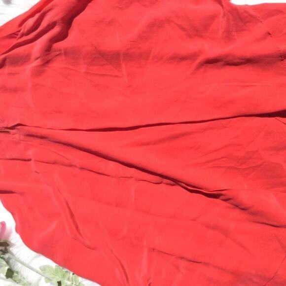 Cynthia Rowley 100% Silk Hot Pink Shift Dress Size 12 Wedding Dress - Picture 7 of 14